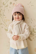 Écharpe en coton jacquard papillon crème délicate pour bébé et enfants, pour la chaleur