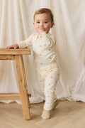 Legging extensible en coton biologique à imprimé glands pour bébé et enfant, idéal en superposition