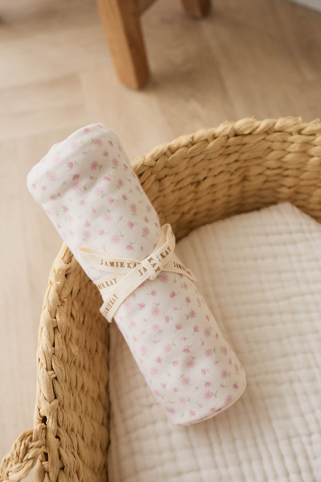 Couverture Bébé en Coton Biologique Rose Victoria à Tissage Respirant