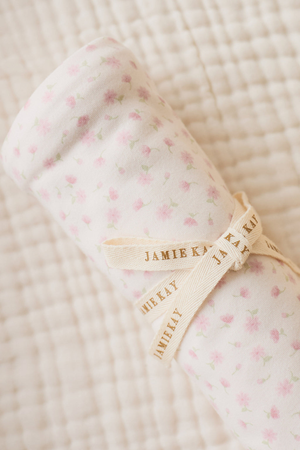 Couverture Bébé en Coton Biologique Rose Victoria à Tissage Respirant