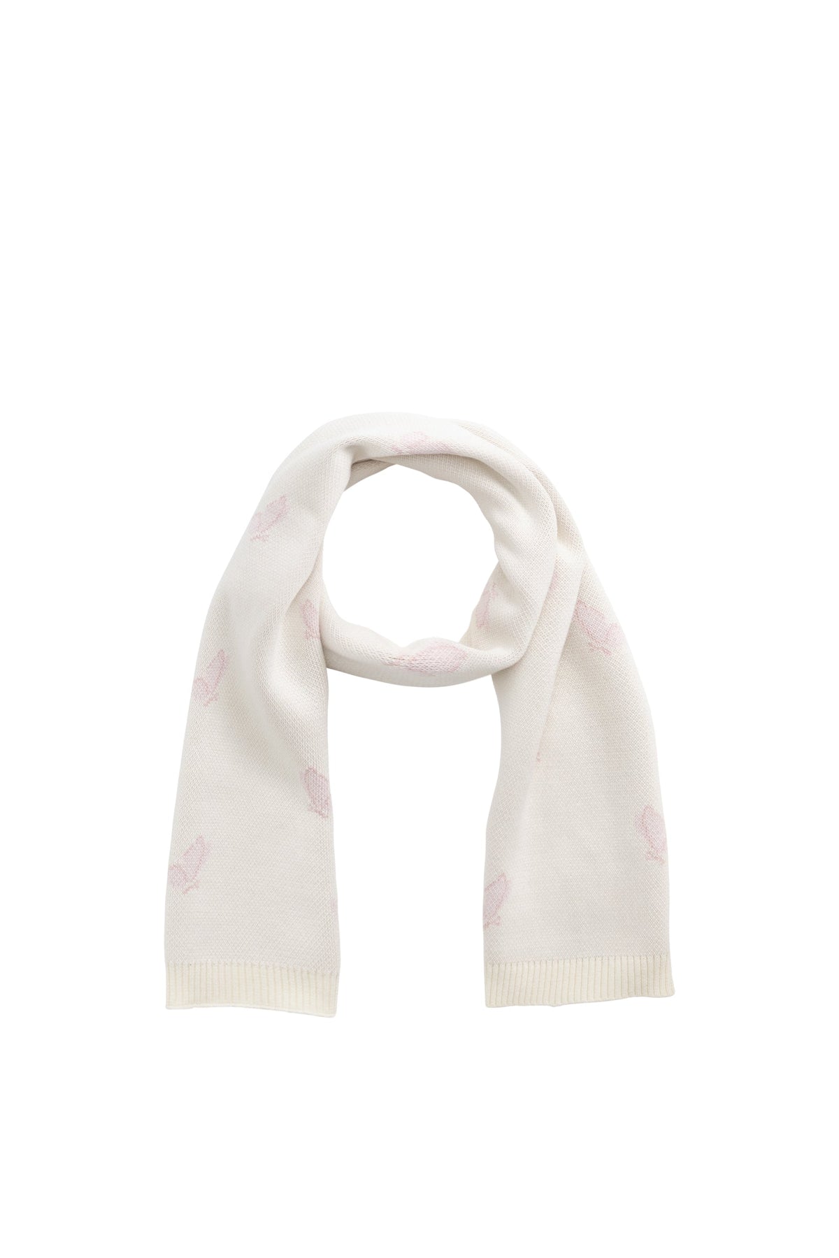 Écharpe en coton jacquard papillon crème délicate pour bébé et enfants, pour la chaleur