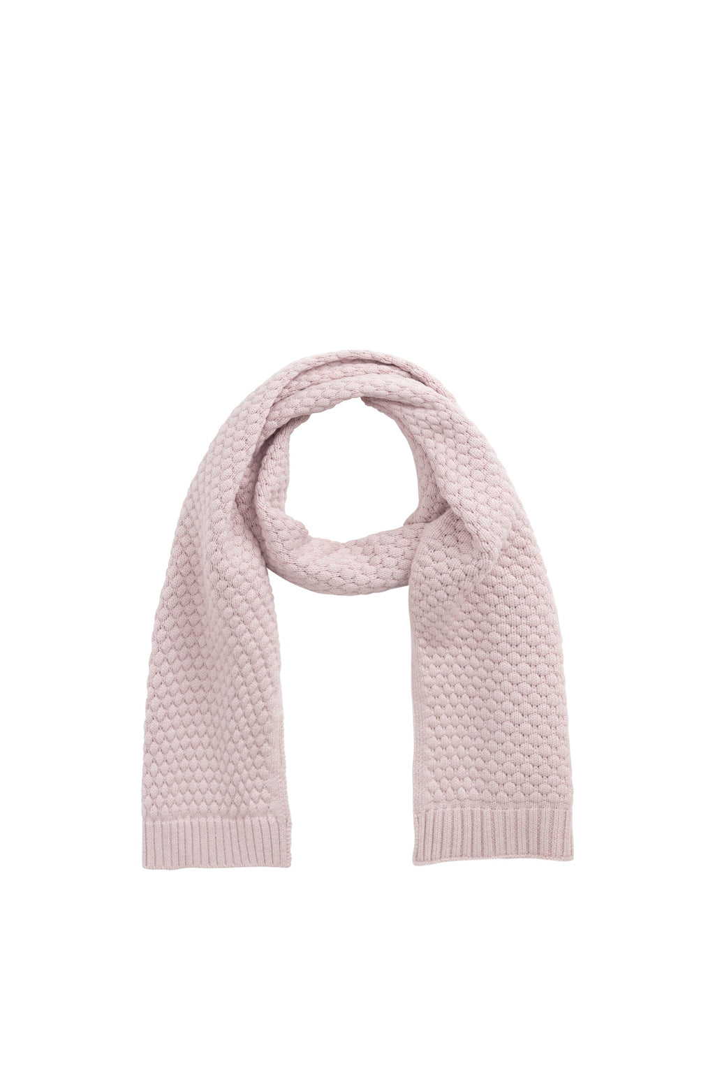 Écharpe en coton tricoté chiné rose pastel doux pour garder bébé et enfant au chaud