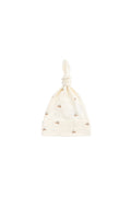 Bonnet à nœud en coton biologique imprimé glands, vert forêt, extensible, pour nouveau-né et bébé