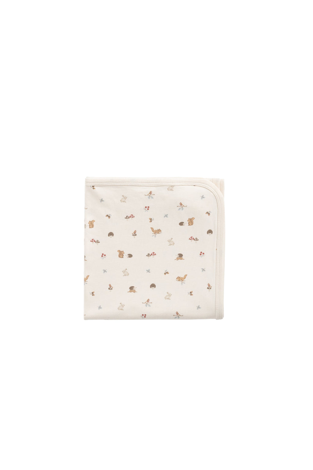 Couverture en mousseline de coton bio imprimé Forêt douce avec tissage respirant pour bébé et nouveau-né