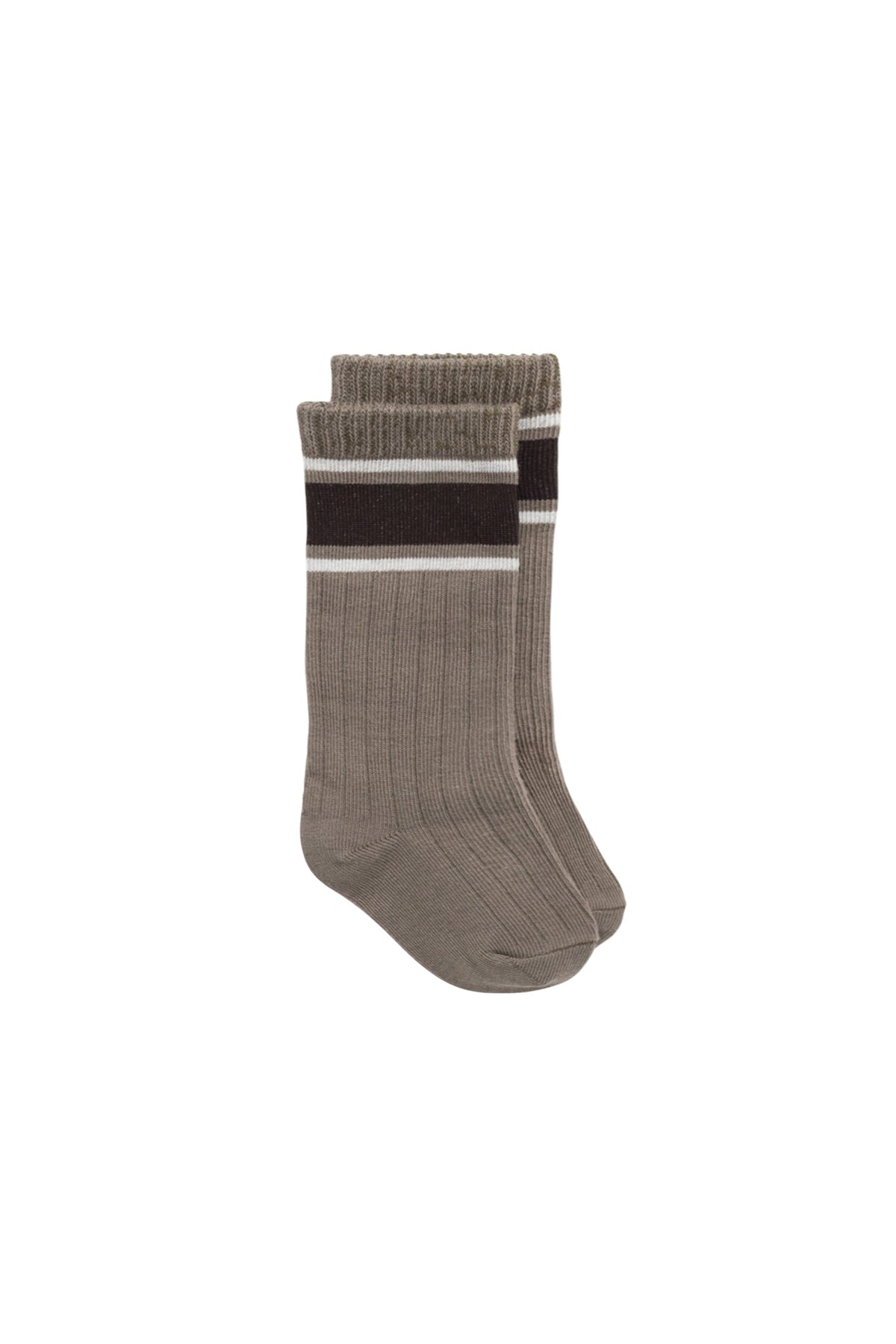 Chaussettes à rayures sportives  en coton mélangé avec extensibilité pour bébés et enfants (vêtements de sport)