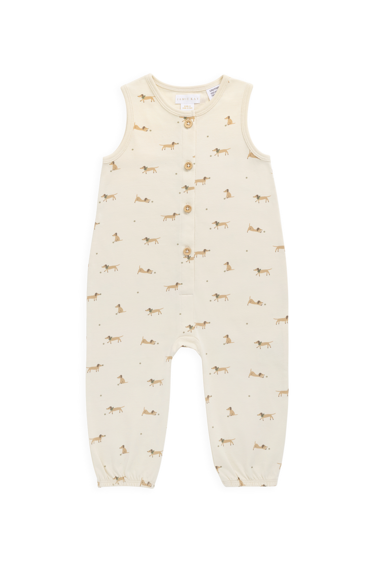 Grenouillère sans manches en coton biologique à imprimé ballon de sport avec boutons sur le devant pour bébés et tout-petits