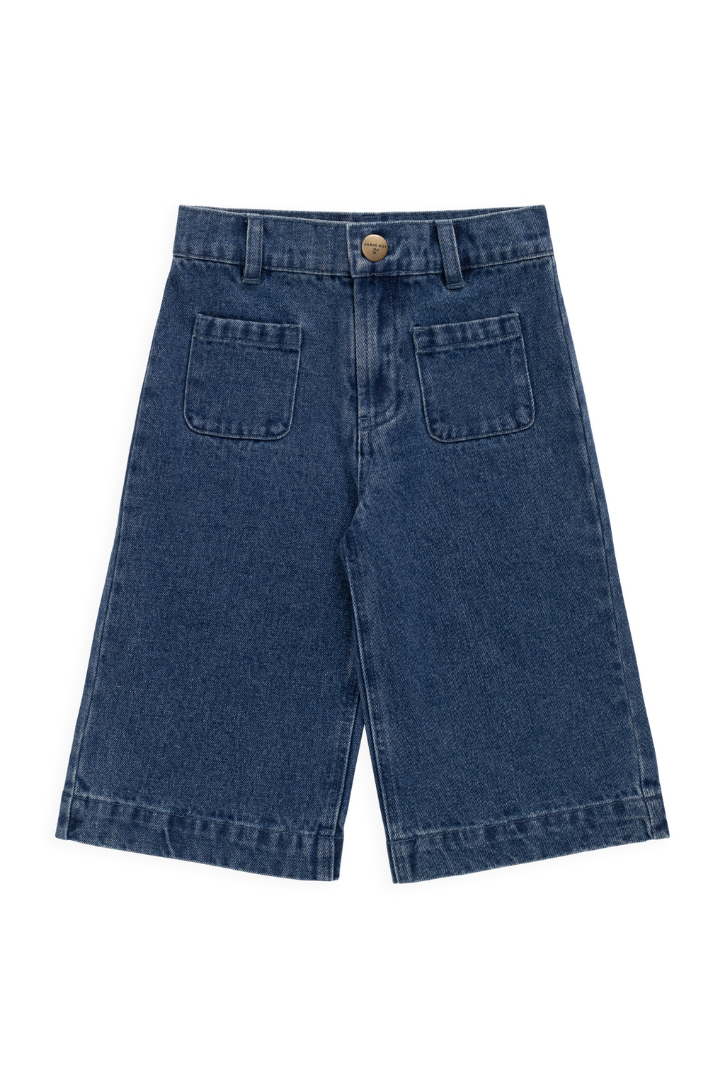 Pantalon large en jean classique décontracté en coton-élasthanne avec poches avant pour enfants