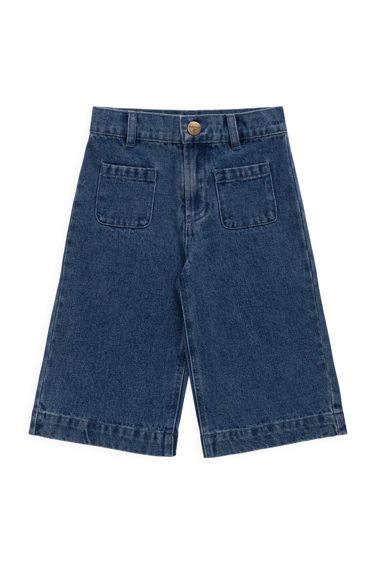 Pantalon large en jean classique décontracté en coton-élasthanne avec poches avant pour enfants